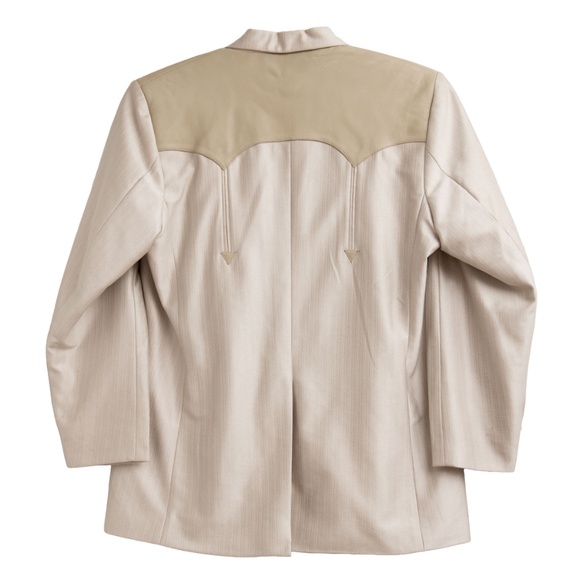 Sergio Vadducci Suit Jacket Blazer, Western Style Formal Wear Beige Men's Small - Picture 4 of 5